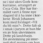 Reportasje i avisen Drammens Tidende, 15. mars 2000