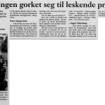 Reportasje i avisen Fredrikstad Blad, 12. september 2000