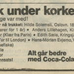 "Kikk under korken" - avisen Stiftstidende 03. juli 1969