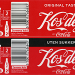 Kos deg - etikettene på Coca-Cola Original og Coca-Cola Zero 0.5L.