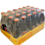 Coca-Cola jubileumsflaske 1986 på brett, norsk