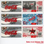 Etikettene på halvliters flaskene i 2004 (mangler en etikett)